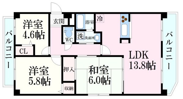 アーバネックス芦屋業平の物件間取画像